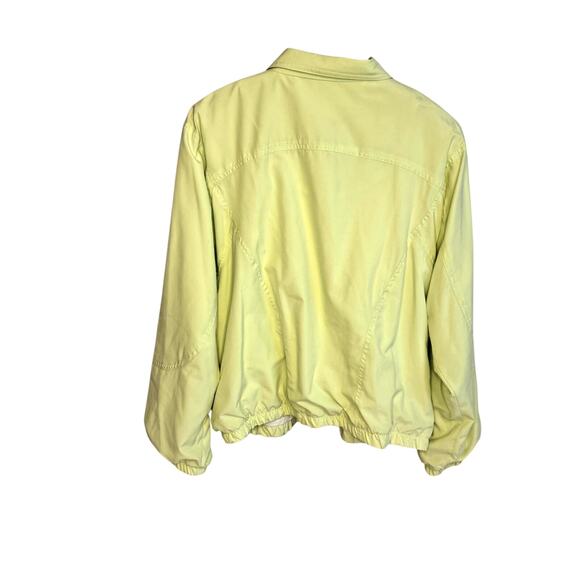 VTG Teddi Womens Lime Green Full Zip Collared Jacket Size Large Casual Hiking - Picture 2 of 11